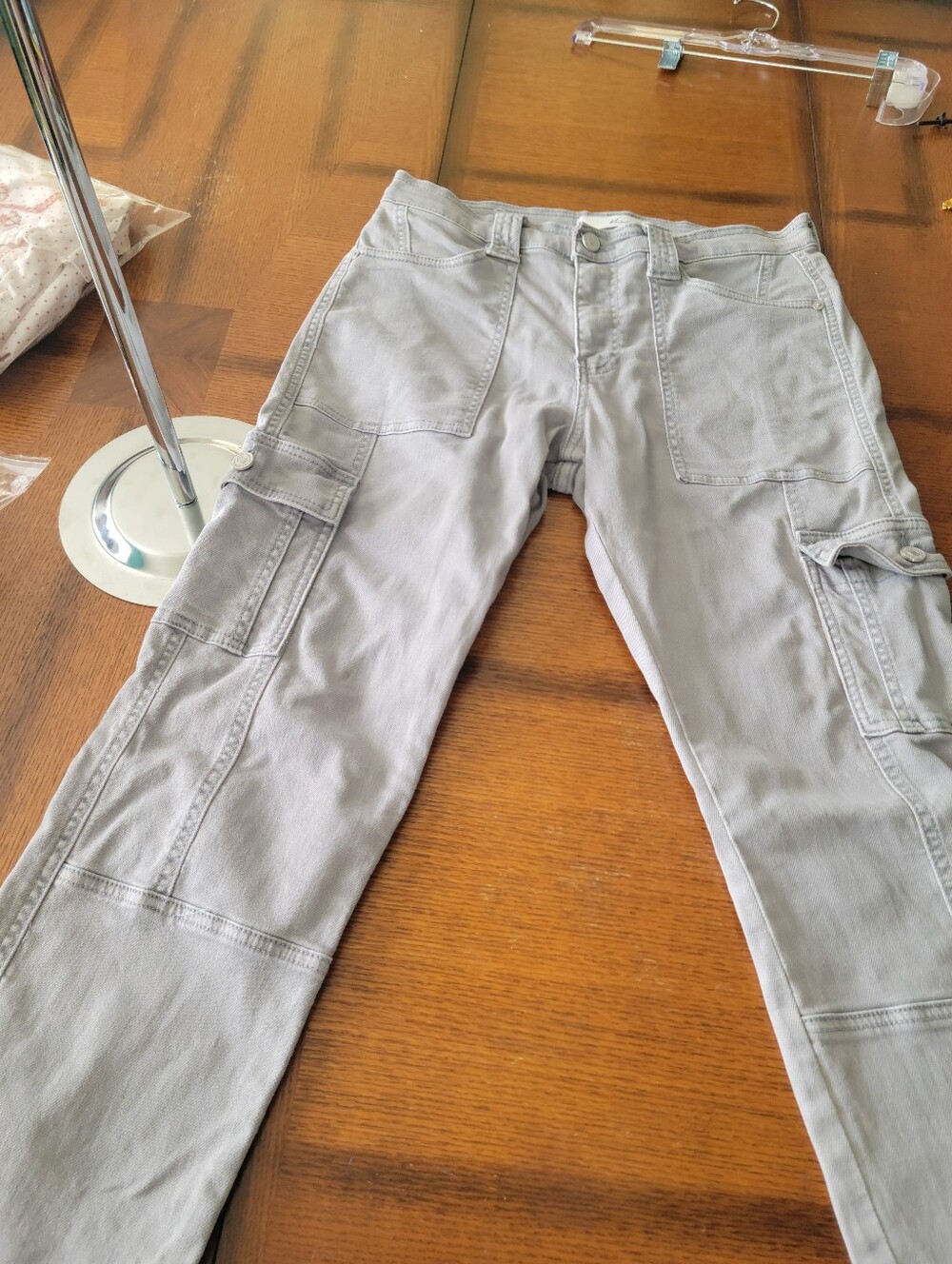 Women's Kancan Gray Cargo Pants - Classic Utility Style